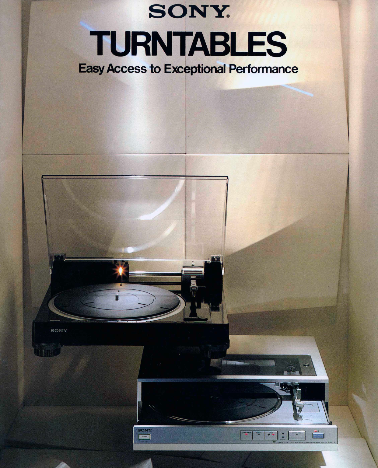 Sony Turntables LX FL 1980s Audio Brochure