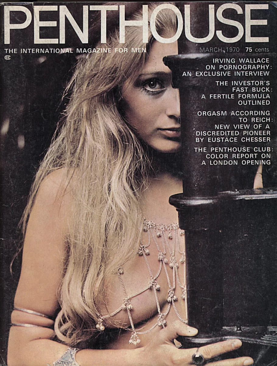 Penthouse Magazine March 1970 Irving Wallace Interview Rare Issue